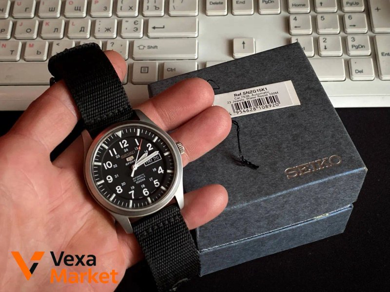 Мужские механические часы Seiko 5 Automatic Military 7S36 — фото 4