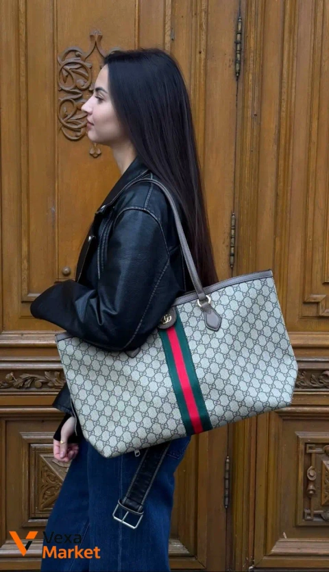 Сумка шопер Gucci Premium шкіряна 48/26