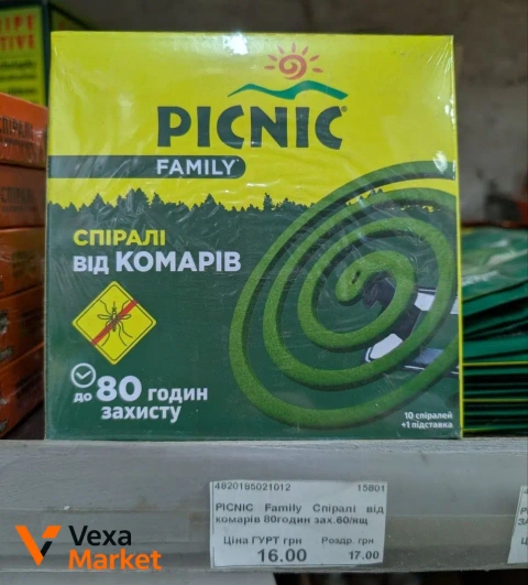 Спіралі від комарів Picnic Family 10 шт