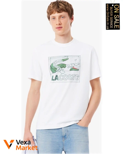 Чоловіча футболка Lacoste з принтом крокодила