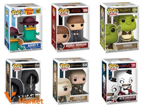 Funko Pop! Агент П, Дебра Морган, Шрек, Назгул, Леголас, Арт Клоун