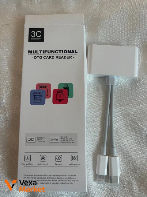 3C Accessories Многофункциональный OTG кардридер Lightning/USB-C SD/microSD