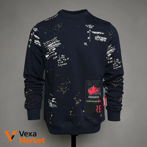 Світшот Dsquared2 чорний M XL