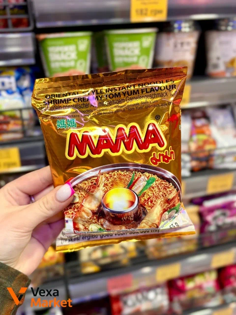 Локшина Mama з кремовим соусом Том Ям зі смаком креветок 55г