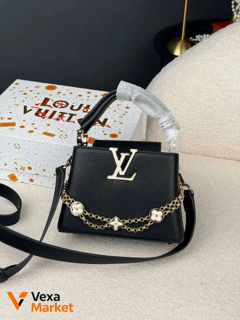 Louis Vuitton Capucines Mini Black шкіряна сумка