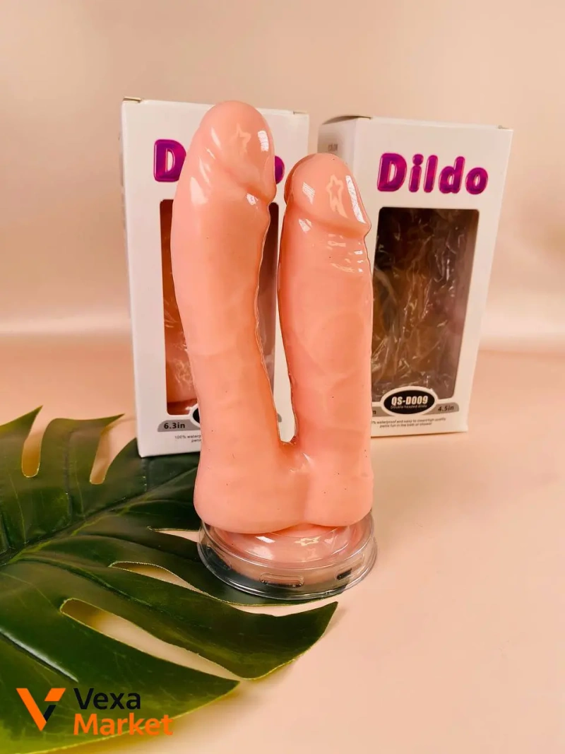 Подвійний фалоімітатор Dildo QS-D009 для подвійного проникнення — фото 3