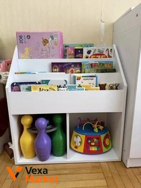 Стеллаж для книжек и игрушек, удобный для детей