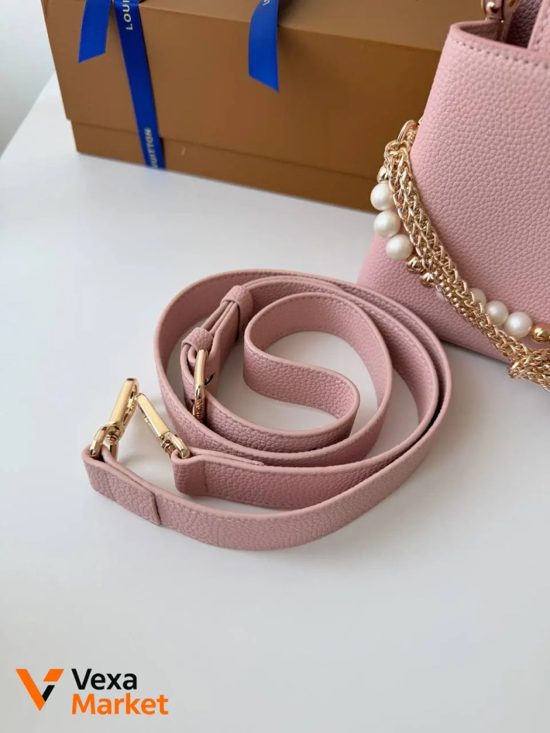 Louis Vuitton Cappucines розовая натуральная кожа — фото 5