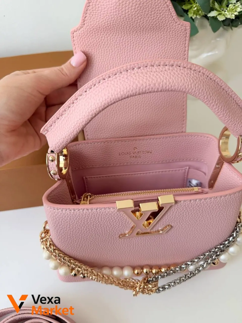 Louis Vuitton Cappucines розовая натуральная кожа — фото 6