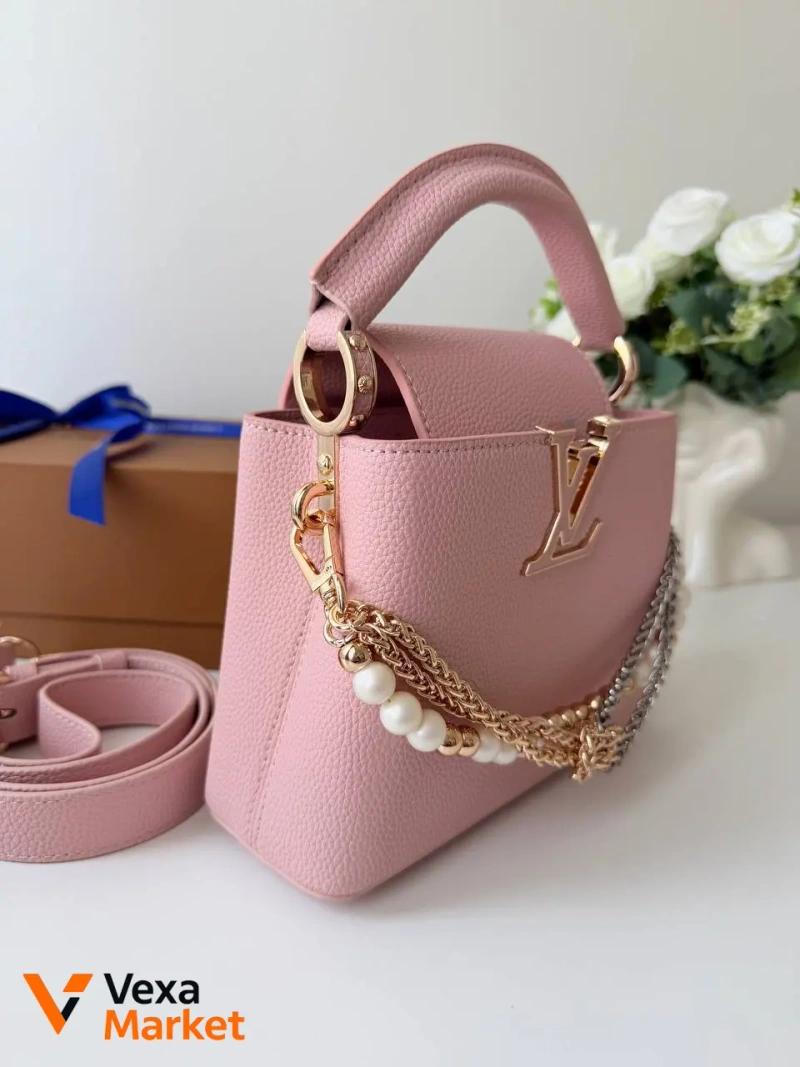 Louis Vuitton Cappucines розовая натуральная кожа — фото 8