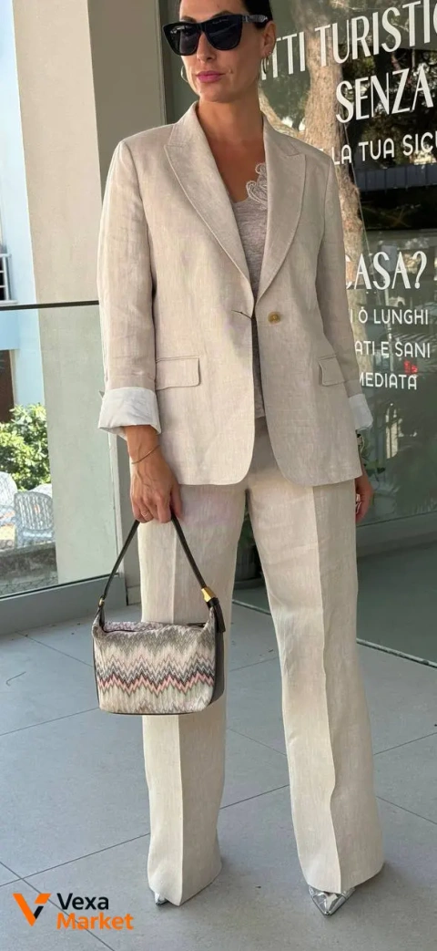 Льняной костюм Max Mara Weekend: пиджак и брюки