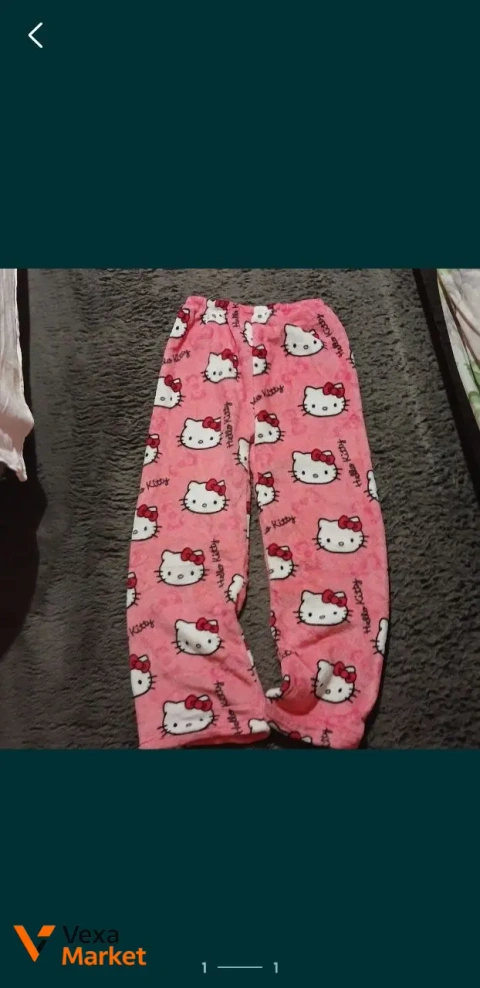 Штани дитячі рожеві з принтом Hello Kitty