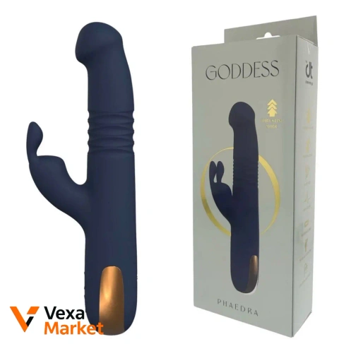 Вібратор-кролик Dream Toys Goddess Collection Phaedra темно-синій