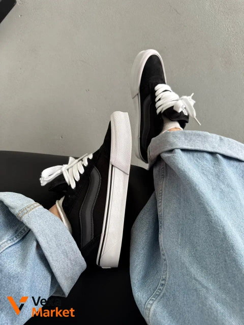 Кросівки Vans Knu Skool White Black шкіра/замша