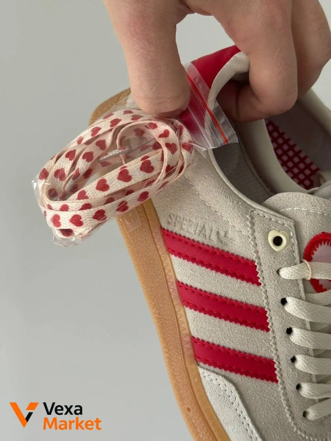 Adidas Spezial Valentines Day бежевые/красные