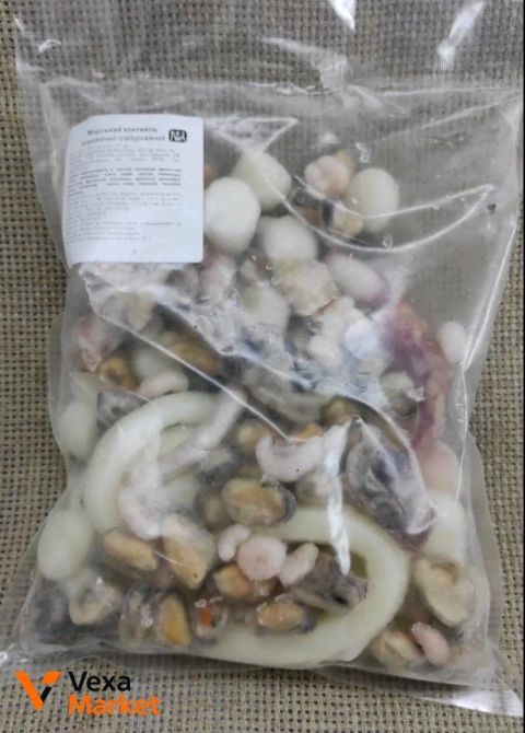 Морський коктель (кальмари, мідія, креветка, восьминіг) 1000г
