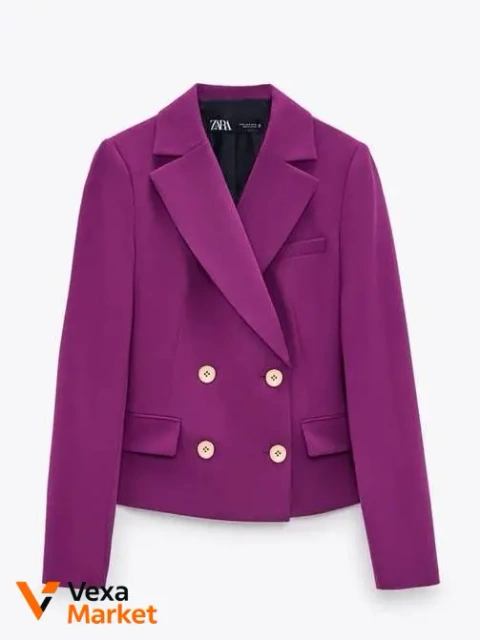 Кроп-піджак ZARA кольору фуксії EUR L / 48