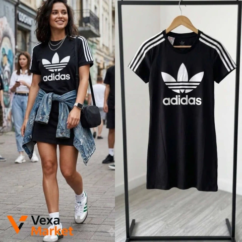 Сукня Adidas Originals чорна підліткова