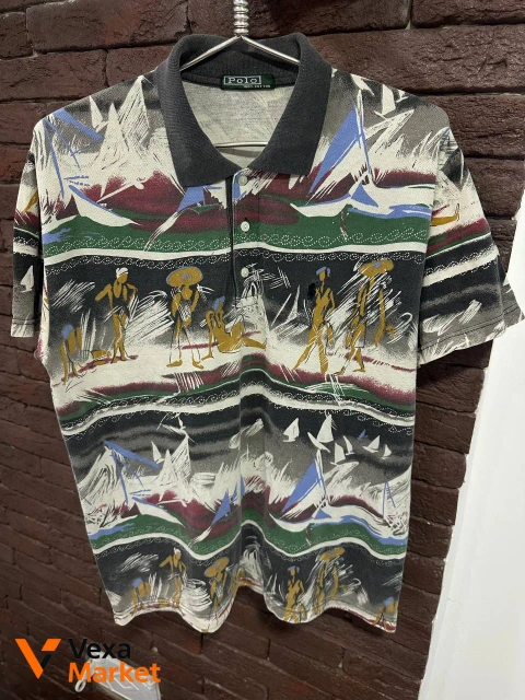 Vintage Polo Ralph Lauren Мужская рубашка поло размер M-L