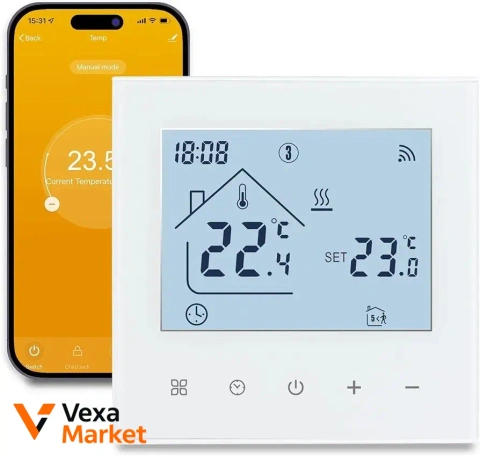 BEOK TDR89W-WIFI-EP White - розумний WiFi терморегулятор для теплої підлоги