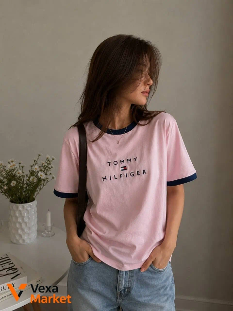 Футболка Tommy Hilfiger з вишивкою, органічна бавовна