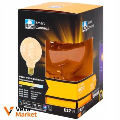 Інтелектуальна декоративна лампа LSC Smart Connect WI-FI E27 Теплий білий 48 Вт 600 Лм