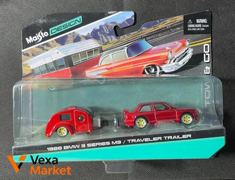 1988 BMW 3 Series M3 / Traveler Trailer Maisto Design 1:64