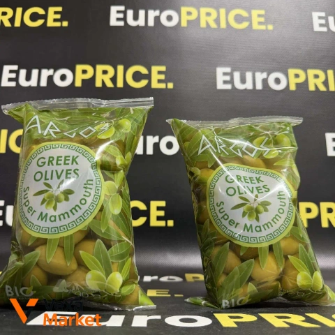 Оливки гіганти з кісточкою Argo Greek Olives Super Mammoth 900г