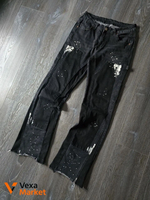 Flared paint jeans