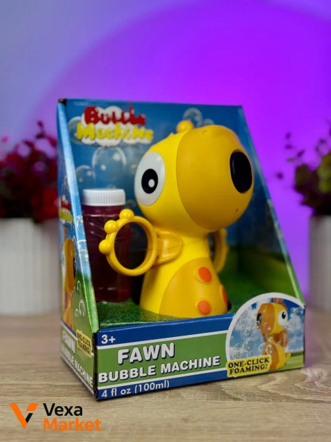 Автоматична машинка для бульбашок "Fawn Bubble Machine" з підсвічуванням та музикою