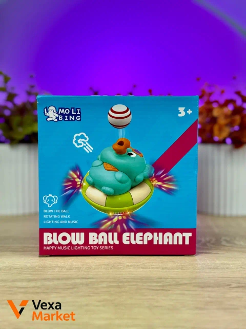 Музыкальный слоник Moli Bing QB 162 Y с подсветкой и шариками