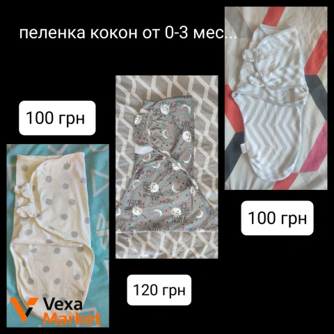 Пеленка-кокон для новорожденных от 0-3 мес.