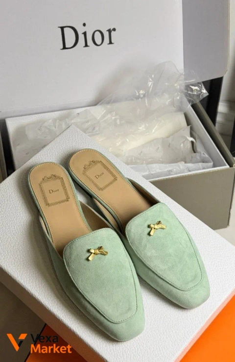 Мюлі Dior м'ятного кольору