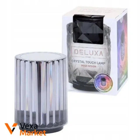 Світлодіодна LED лампа DELUXA HOME Crystal Touch Lamp Rose Design, нічник, атмосферне освітлення багатокольорове з сенсорним управлінням