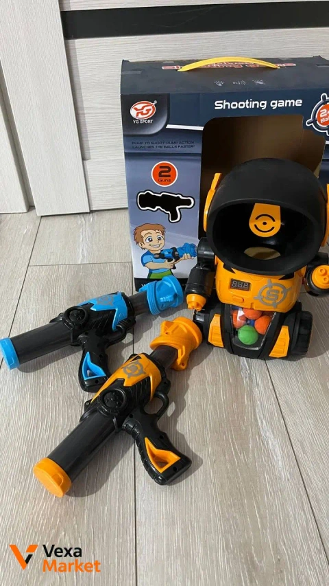 Автомат Power Popper Gun з мішенню, 24 м'яких м'ячики, на батарейках