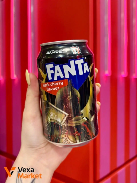 Напій газований Fanta Dark Cherry 330мл (лімітована серія Xbox/Diablo)