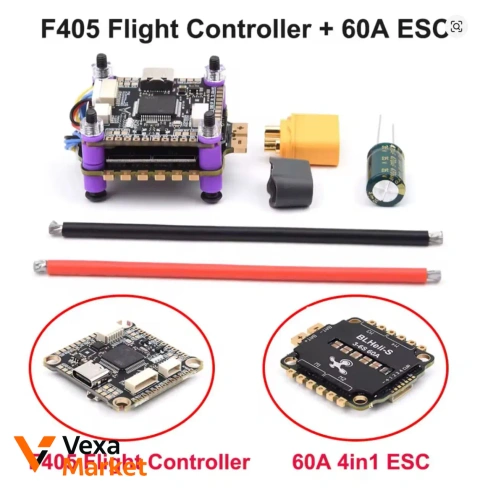 Flymodel F405 3-6S BLHeli-S 60A Flight Controller + ESC