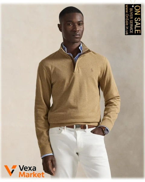 Чоловічий светр Polo Ralph Lauren з коміром-блискавкою