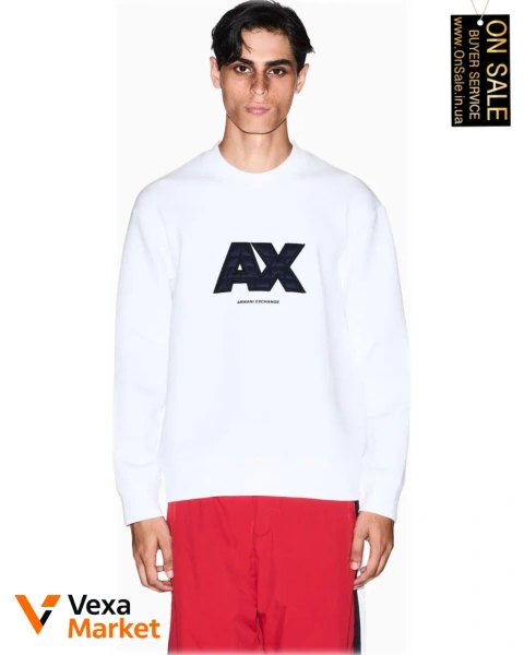 Чоловічий світшот A|x Armani Exchange з стьобаним логотипом