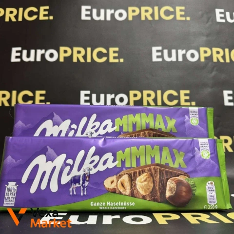 Шоколад Milka Max з цілим горіхом 270г
