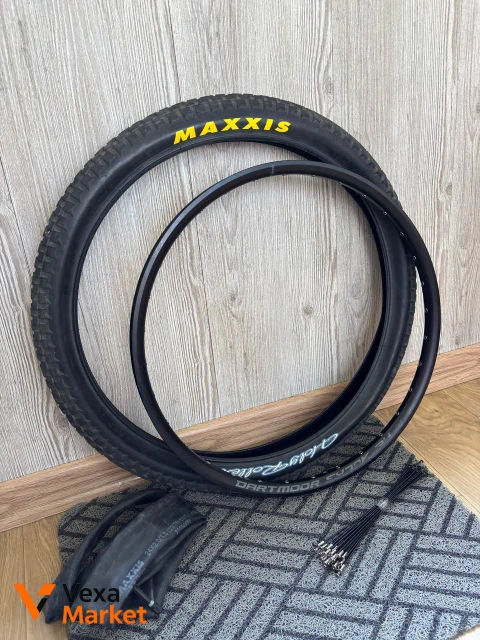 Обод Dartmoor Shark 24 + покришка Maxxis Holy Roller 24 x 2.40 + спиці Dartmoor Sandvik