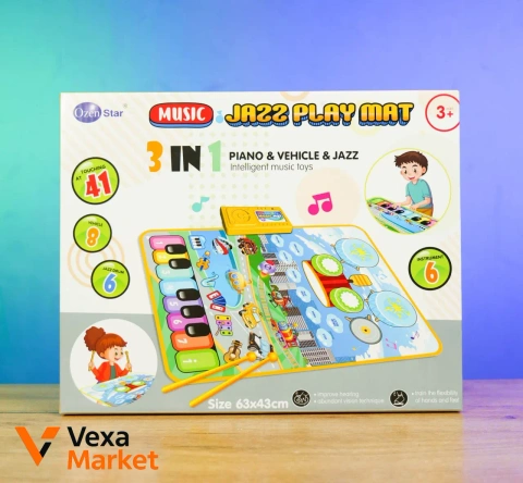 Музичний килимок 3 в 1 Ozen Star Jazz Play Mat Piano & Vehicle & Jazz