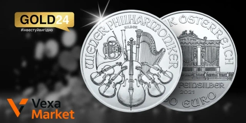 Срібна монета Vienna Philharmonic 1 унція 999.9 Австрія