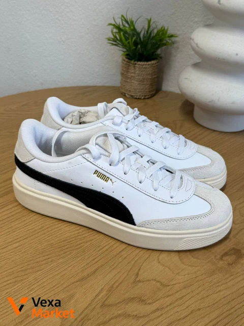 Кросівки Puma в ретро-стилі біло-чорні