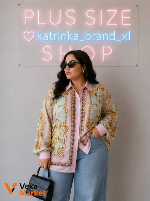 Елегантна рожева сорочка в принт katrinka_brand_xl