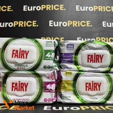 Вологі серветки для прибирання Fairy Power Wipes (100 шт.)