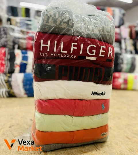 Брендові футболки мікс Tommy Hilfiger, Puma, Nike Air, Polo Ralph Lauren, Lacoste
