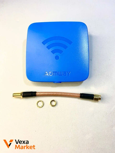 FPV антена Aomway 14dBi RHCP синя 5.8GHz SMA