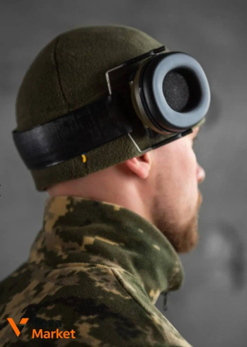 Активні тактичні навушники Tactical 6S чорні/олива