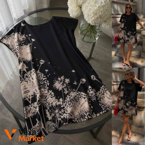Сарафан SHEIN 2XL чорний з принтом